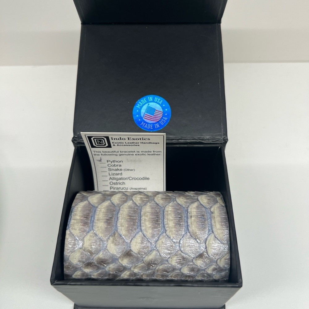 Genuine Exotic Python Skin Cuff - Picture 7 of 10